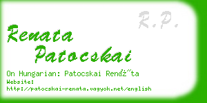 renata patocskai business card
